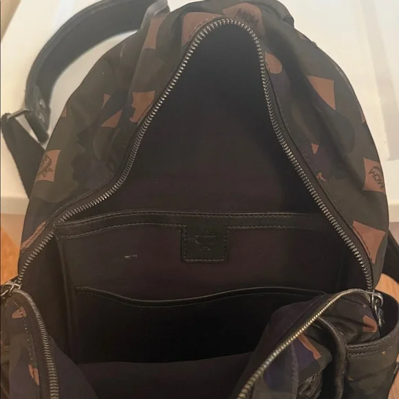 MCM Dieter Munich Lion Camo Nylon Backpack